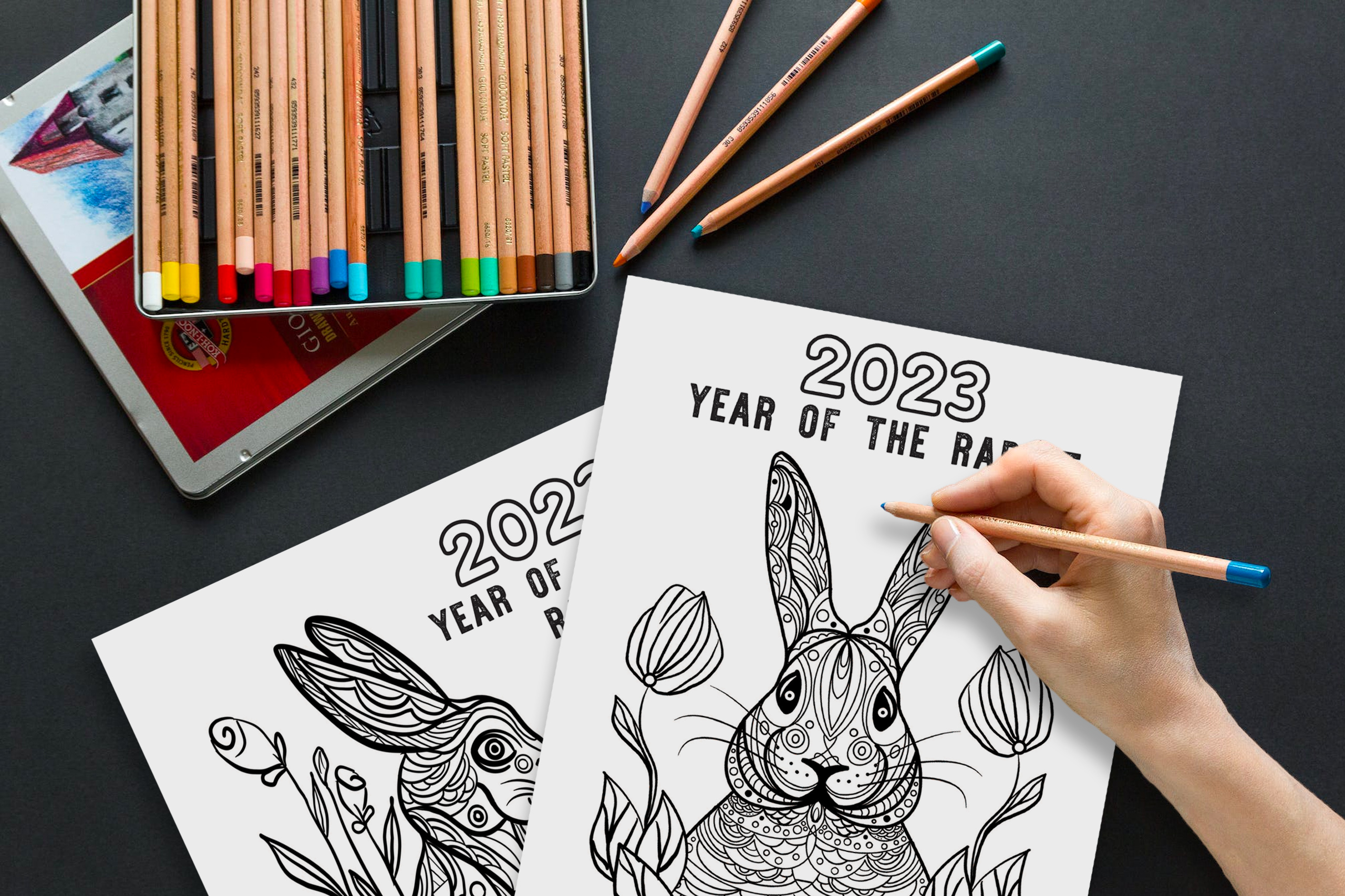 Year of the Rabbit – Colouring Pages