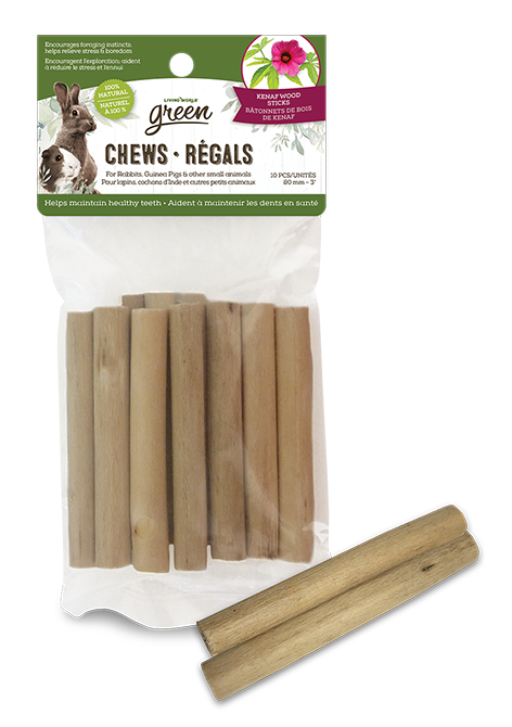 Living World Green Chews – Kenaf Wood Sticks