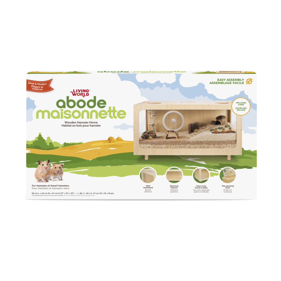 Living World ABODE Wooden Hamster Cage