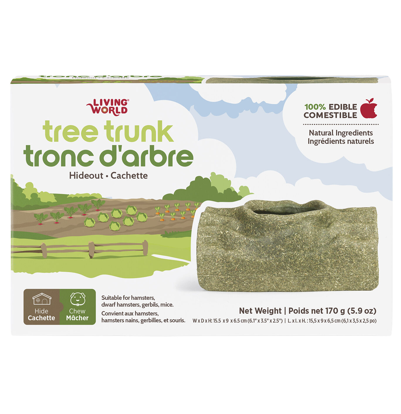 Living World Edible Tree Trunk Hideout